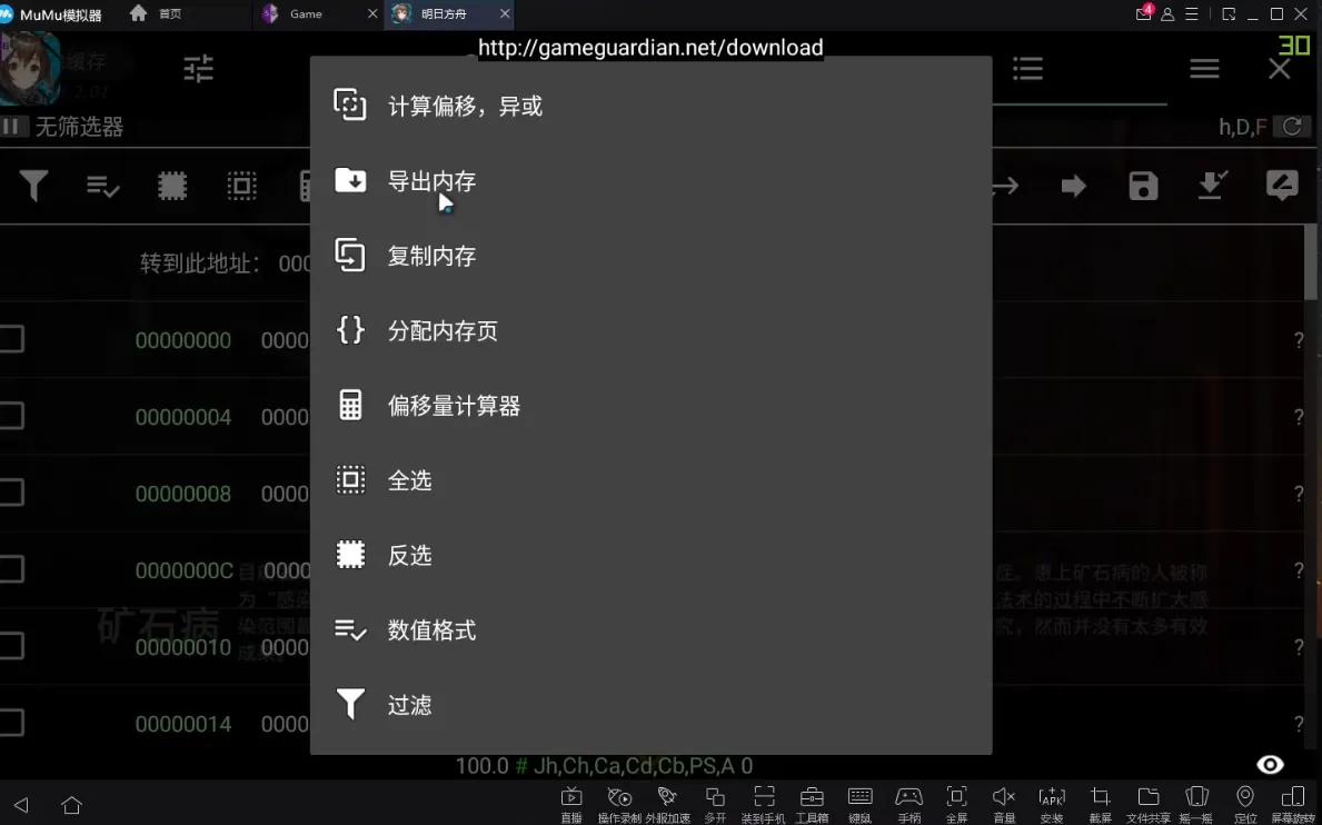 导出内存